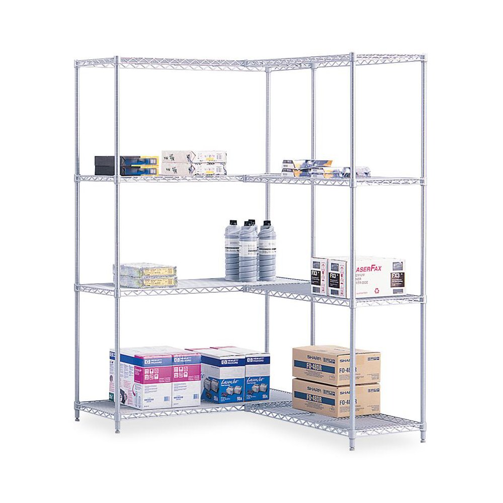 Industrial Wire Shelving - 36" x 18" - 4 x Shelf(ves) - Gray. Picture 3