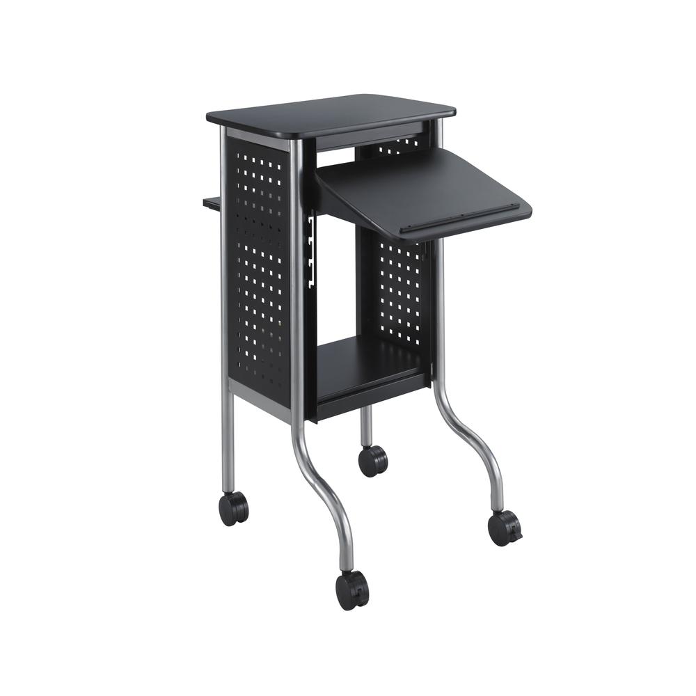 Scoot Presentation Cart - 4 Casters - Steel Frame - Black. Picture 2