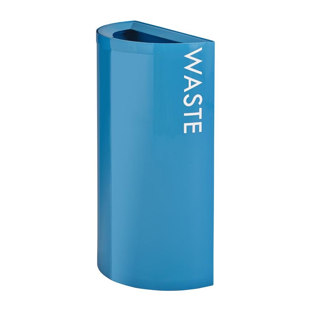 Mixx™ Recycling Center, Half-Round Receptacle, 23 Gallons - Blue. Picture 1