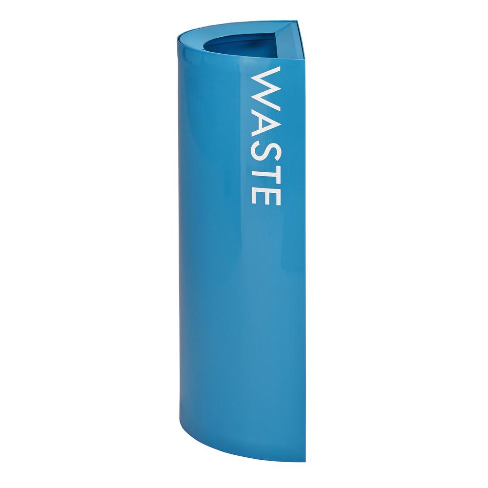 Mixx™ Recycling Center, Half-Round Receptacle, 23 Gallons - Blue. Picture 3