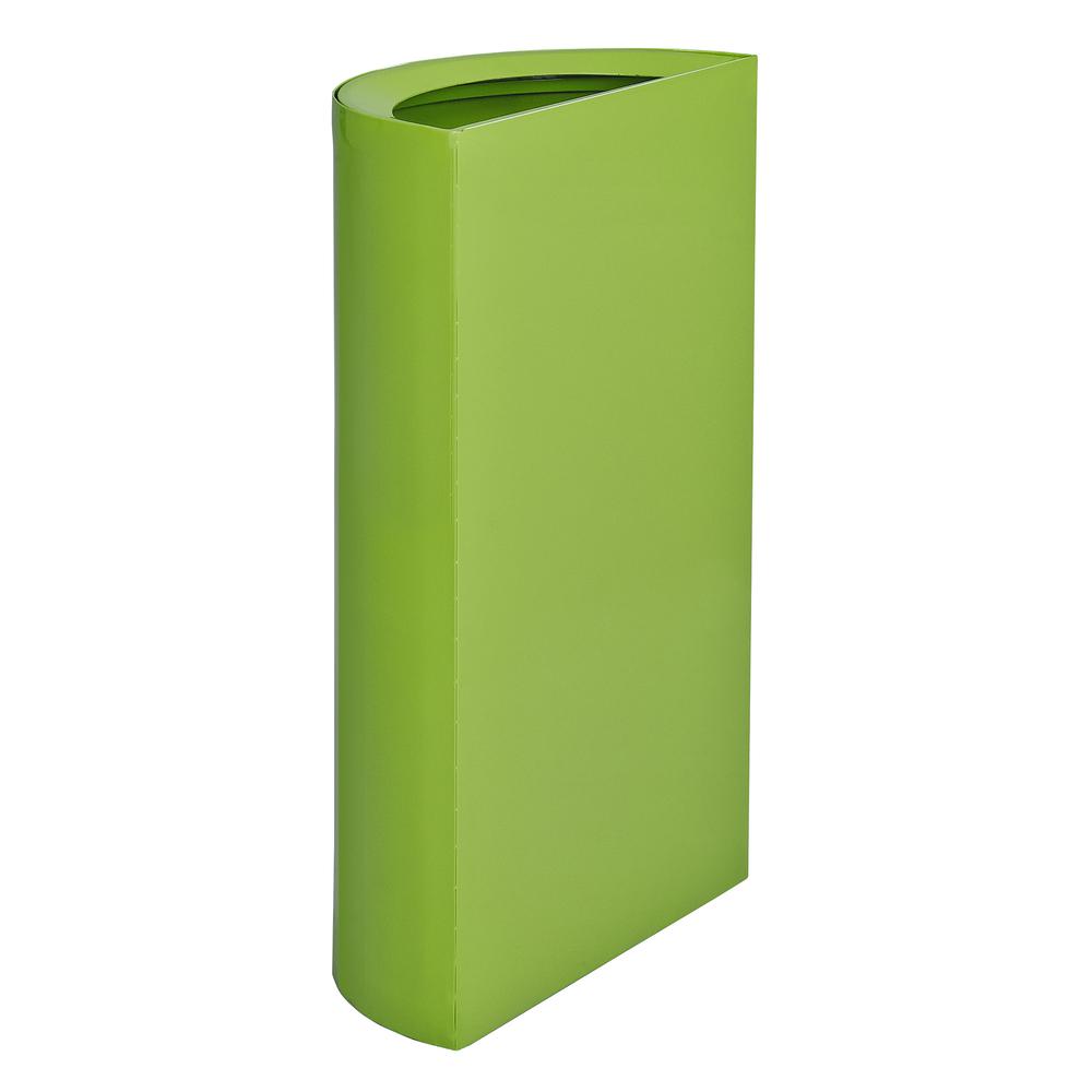 Mixx™ Recycling Center, Half-Round Receptacle, 23 Gallons - Green. Picture 3