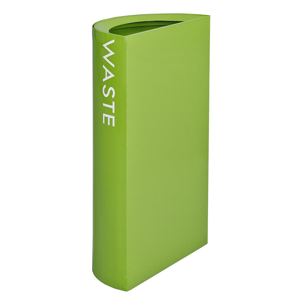 Mixx™ Recycling Center, Half-Round Receptacle, 23 Gallons - Green. Picture 1