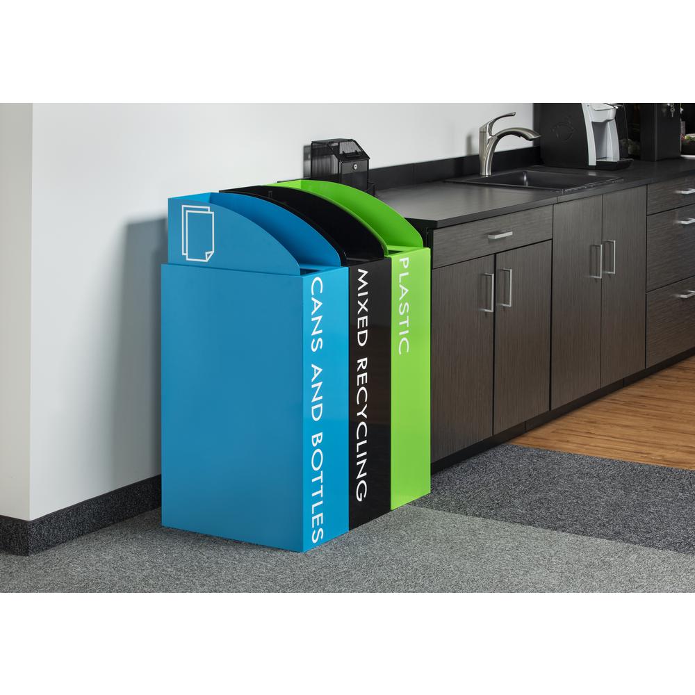 Mixx™ Recycling Center, Rectangular Receptacle, 29 Gallon. Picture 4