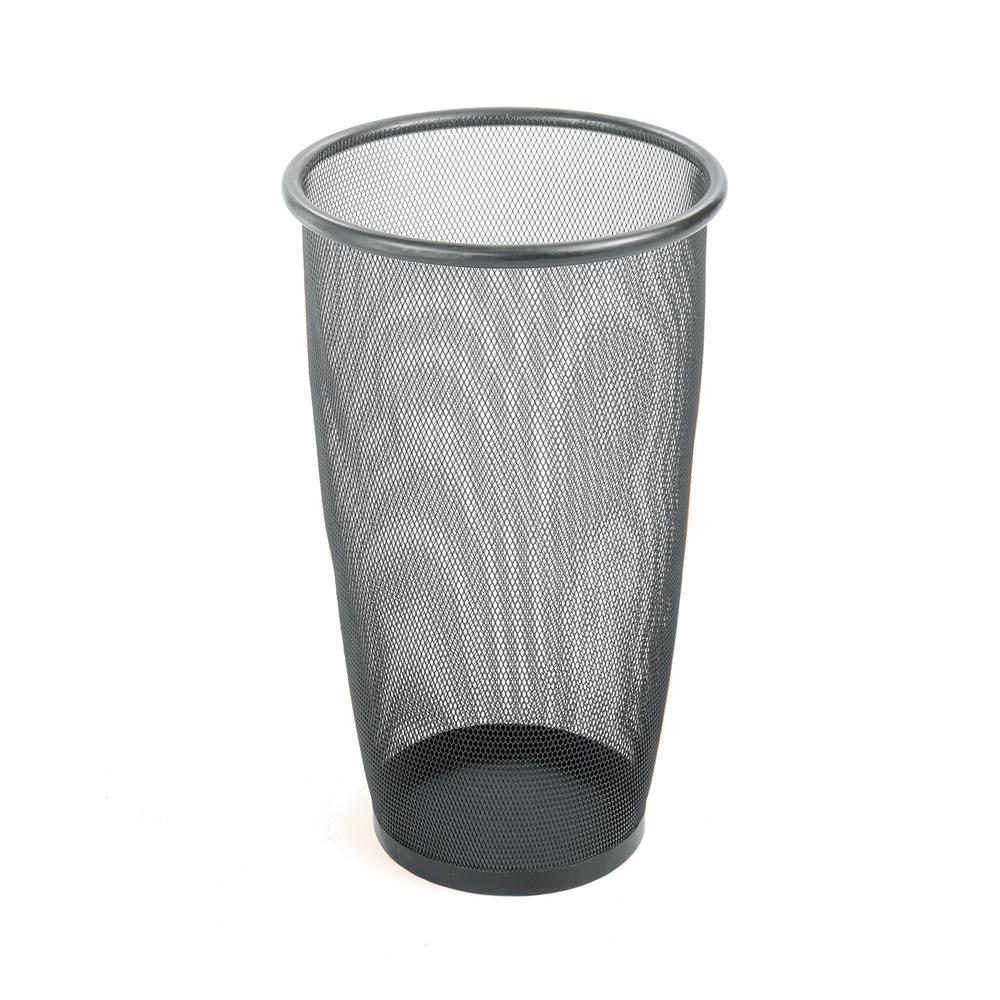 Onyx™ Mesh Large Round Wastebasket (Qty. 3) Black. Picture 2