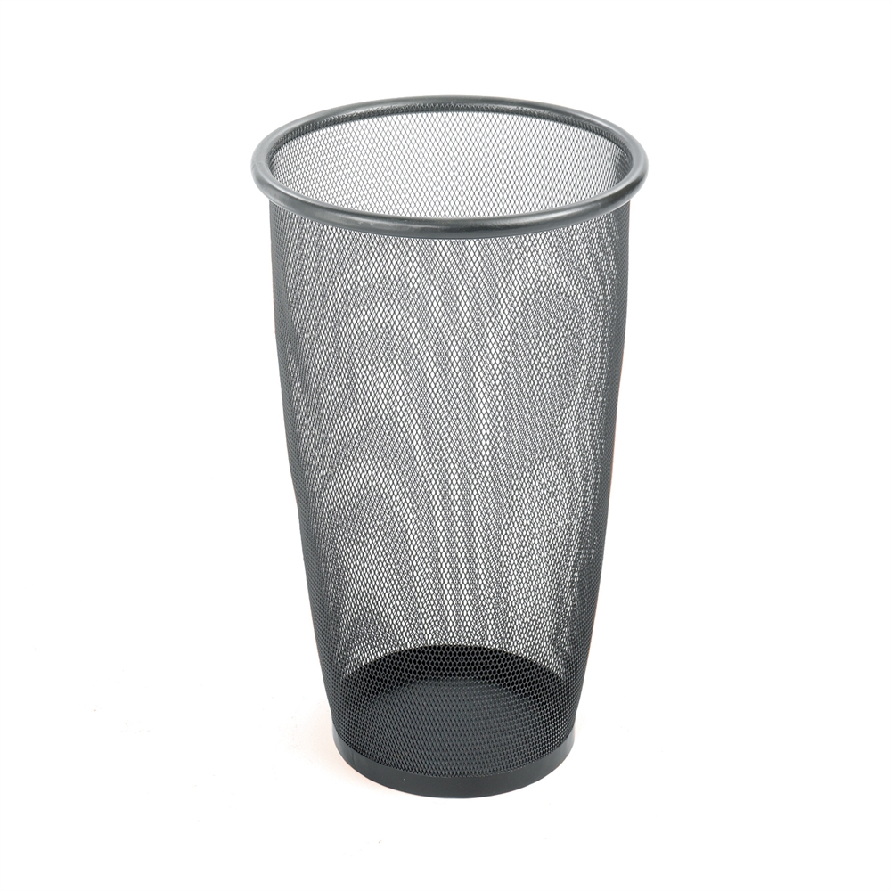 Onyx™ Mesh Large Round Wastebasket (Qty. 3) Black. Picture 1