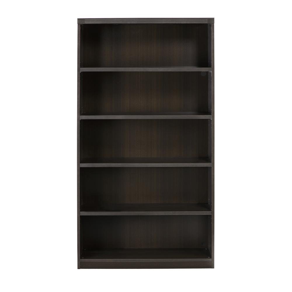 Aberdeen Series Five-Shelf Bookcase, 36w x 15d x 68-3/4h, Mocha. Picture 3