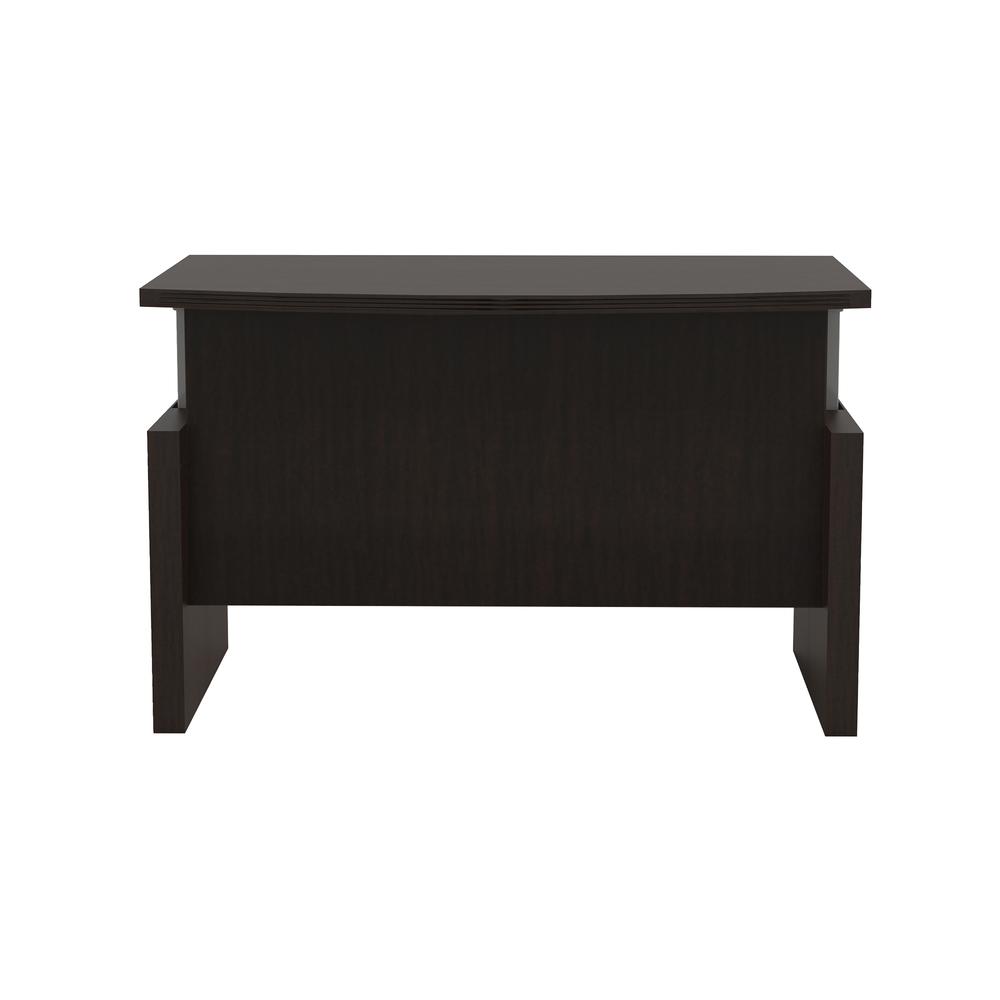Aberdeen® Height-Adjustable Desk, Bow Front with Base, 72" W - Mocha. Picture 2