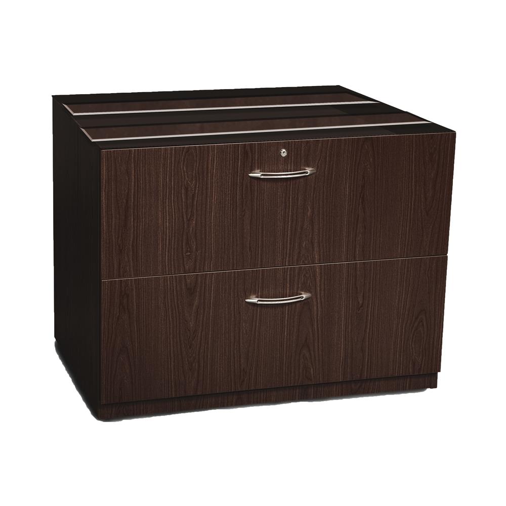 36" Credenza Lateral File, Mocha. Picture 2