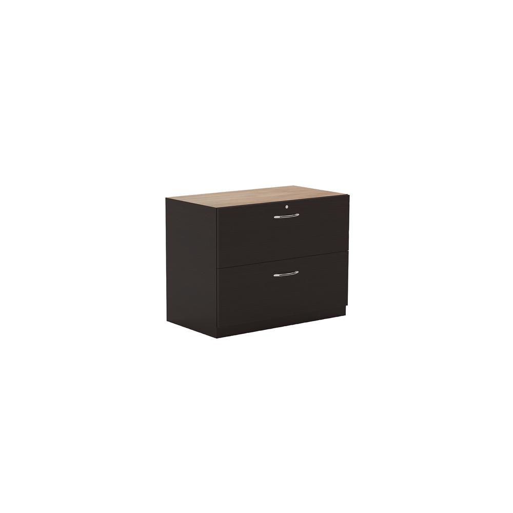 36" Credenza Lateral File, Mocha. Picture 3