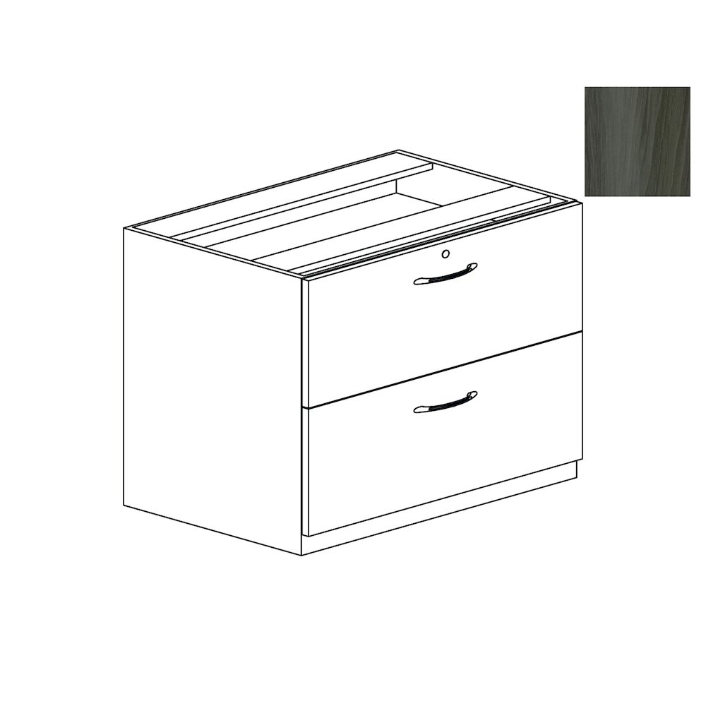36" Credenza Lateral File, Gray Steel. Picture 1