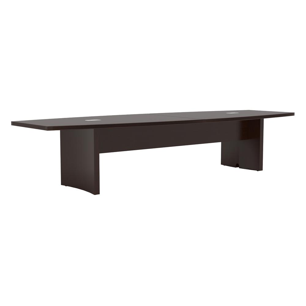 12' Conference Table, Boat Surface, Mocha. Picture 1