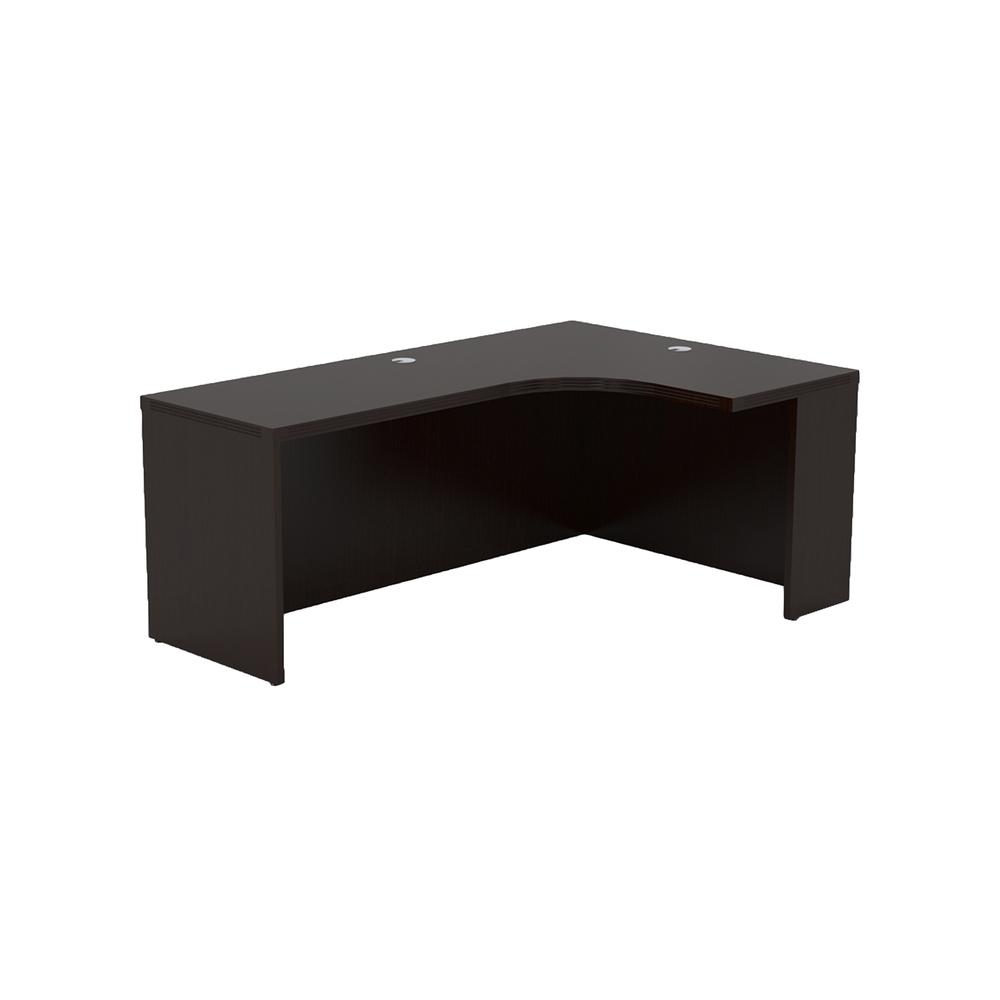 72" Right Extended Corner Table, Mocha. Picture 2