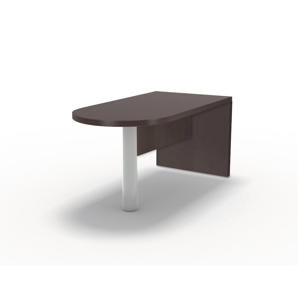 72" Freestanding Peninsula, Mocha. Picture 1