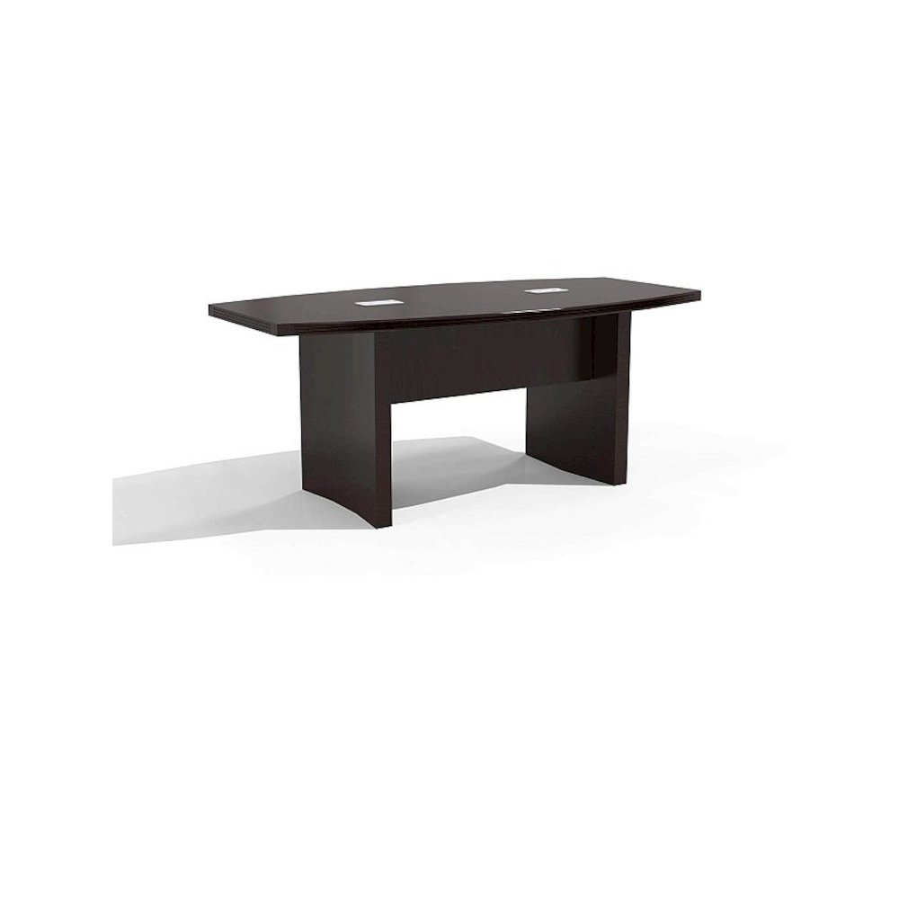 6' Conference Table, Boat Surface, Mocha. Picture 2