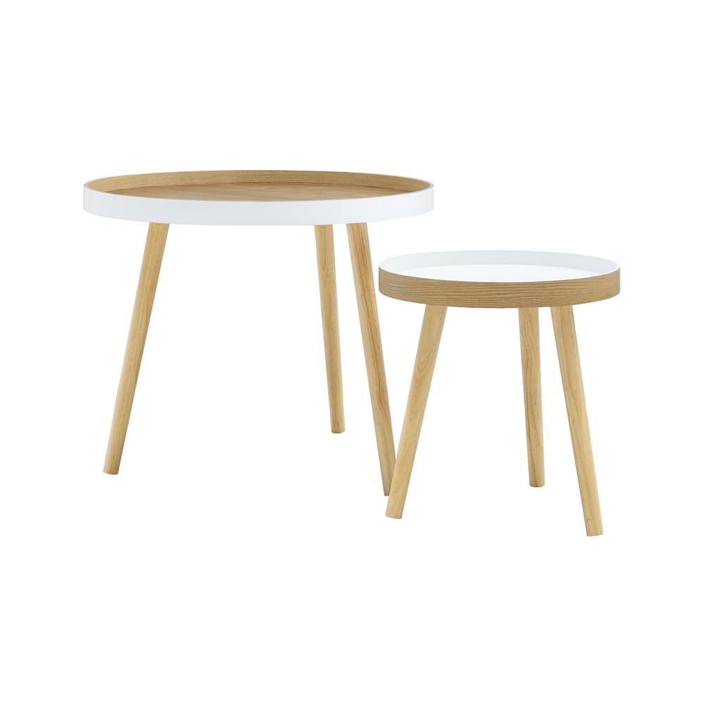 Tucked Round Coffee Table Set. Picture 1