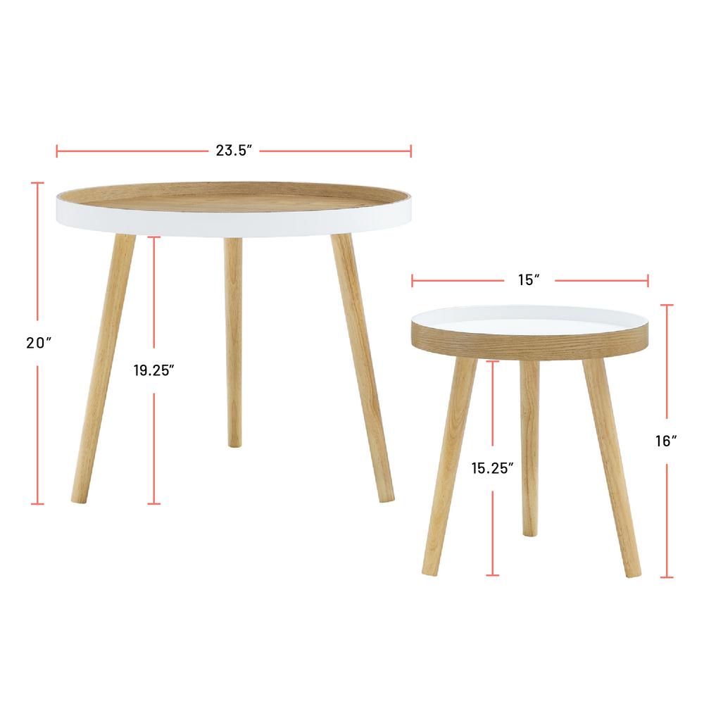 Tucked Round Coffee Table Set. Picture 5