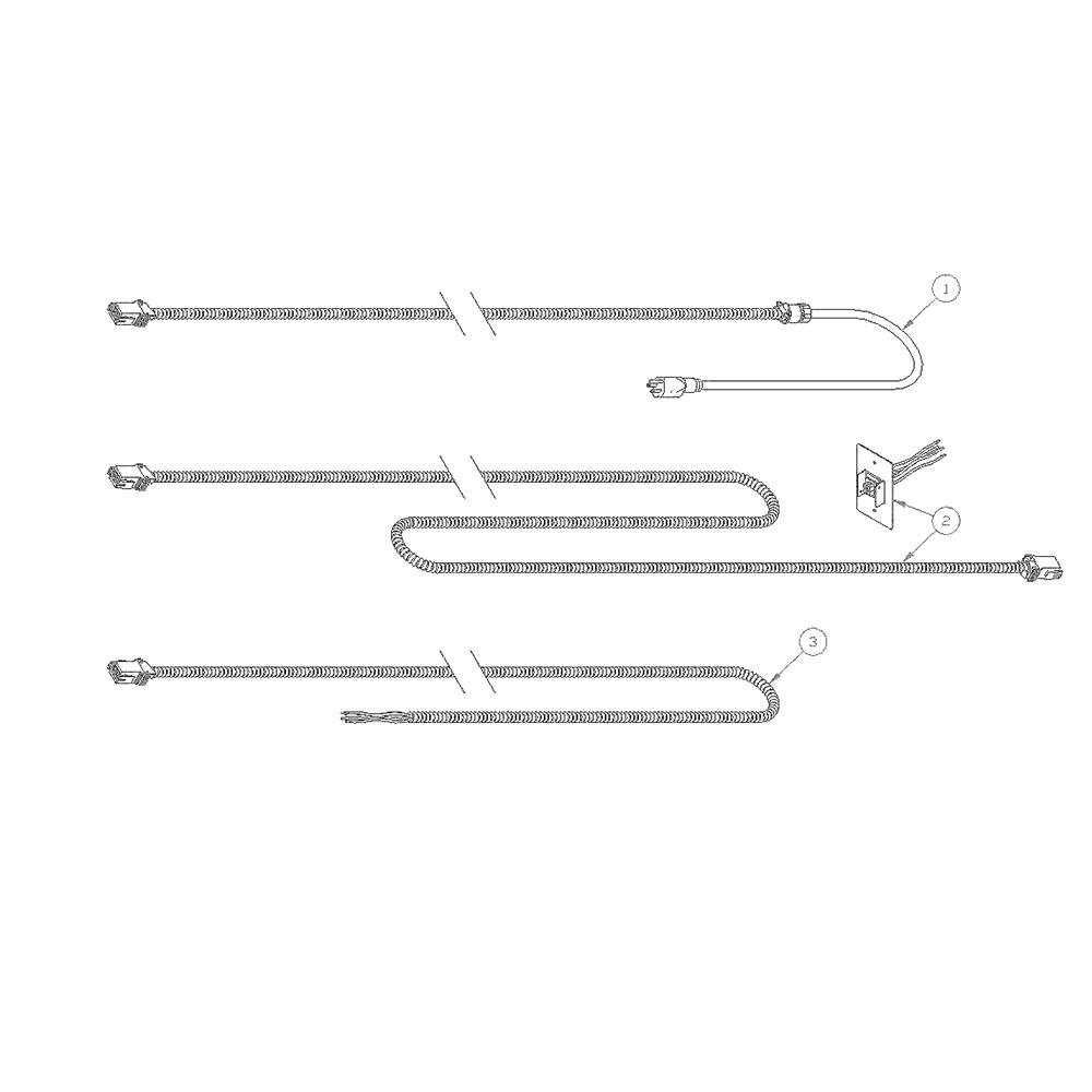 Training Table Power Infeed Option (Hardwire Infeed, 72" with black wrap Limit 20 tables linked). Picture 1