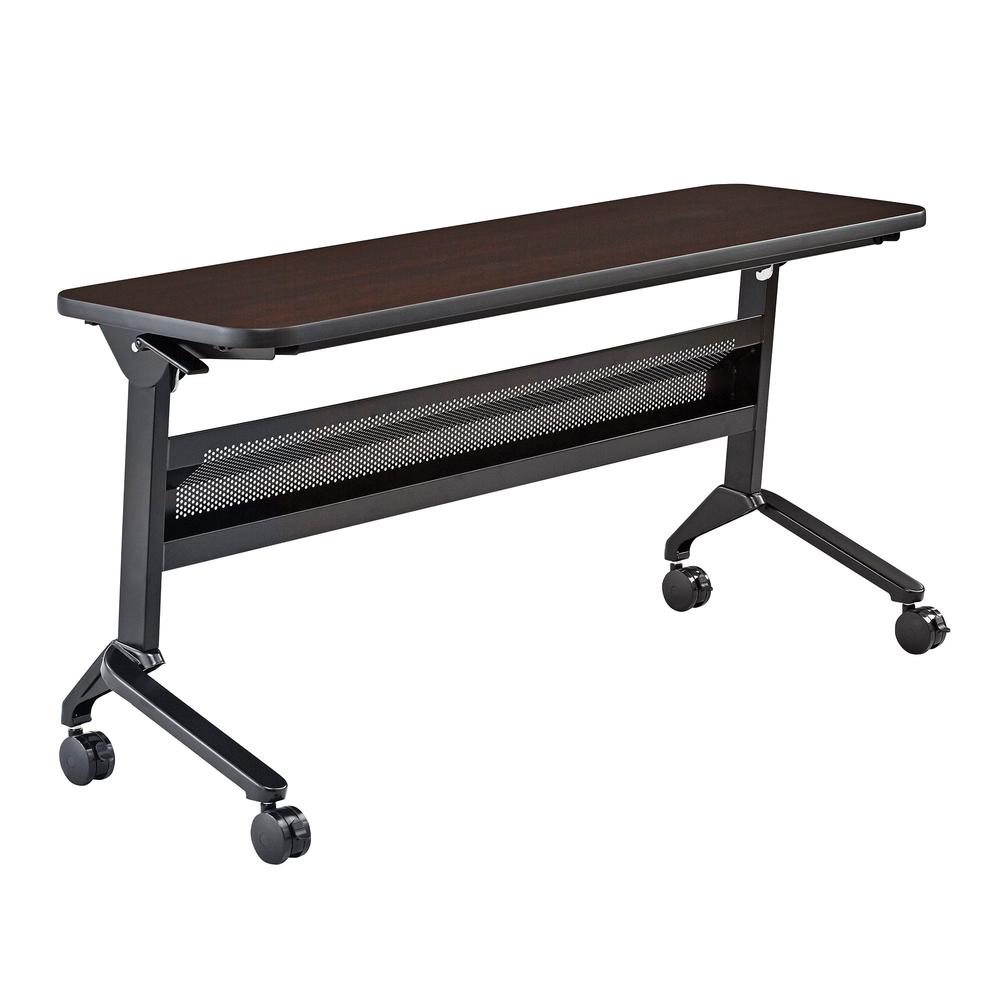 18 x 60" Rectangular Training Table, LPL, Mocha. Picture 1