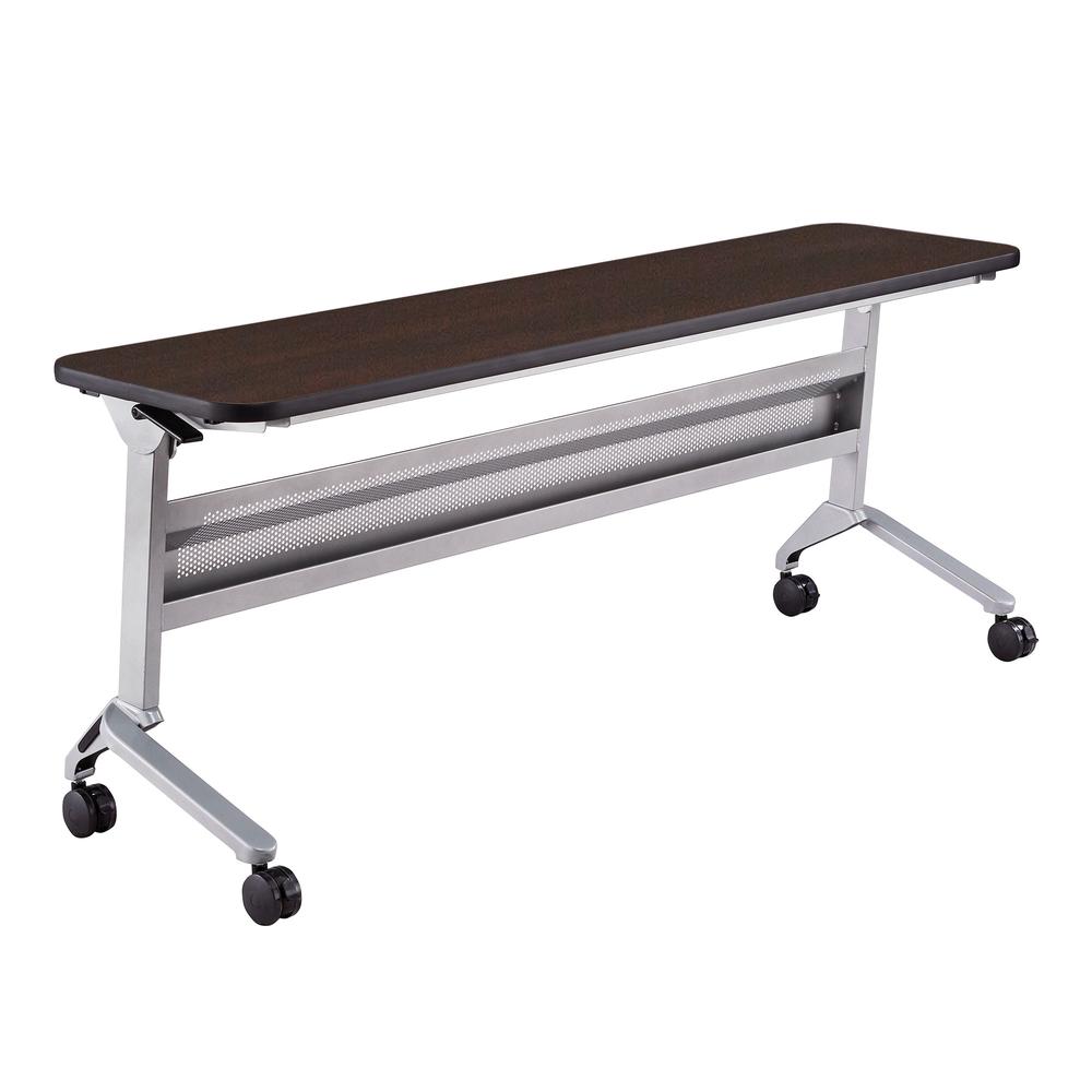 18 x 72" Rectangular Training Table, LPL, Mocha. Picture 1