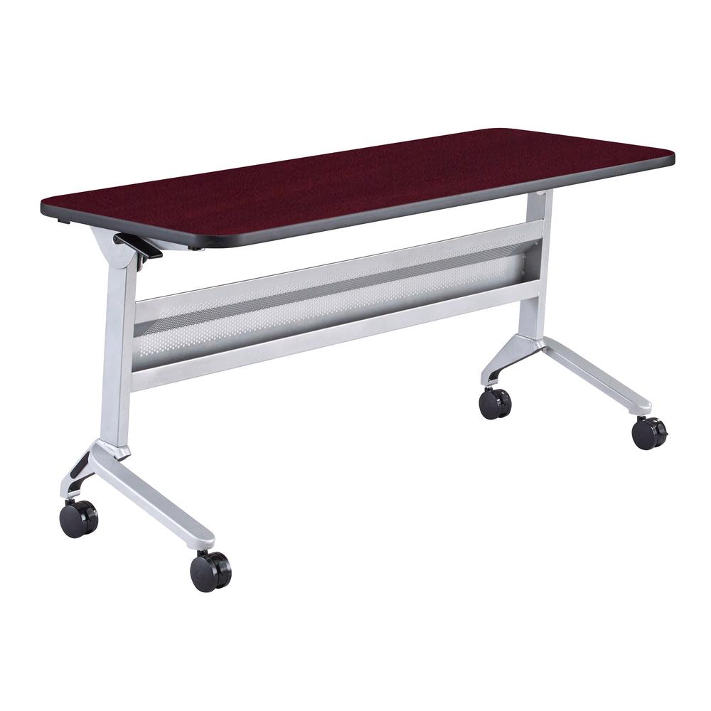 Flip-N-Go® 24 x 60" Rectangular Training Table RegalMahogany. Picture 1