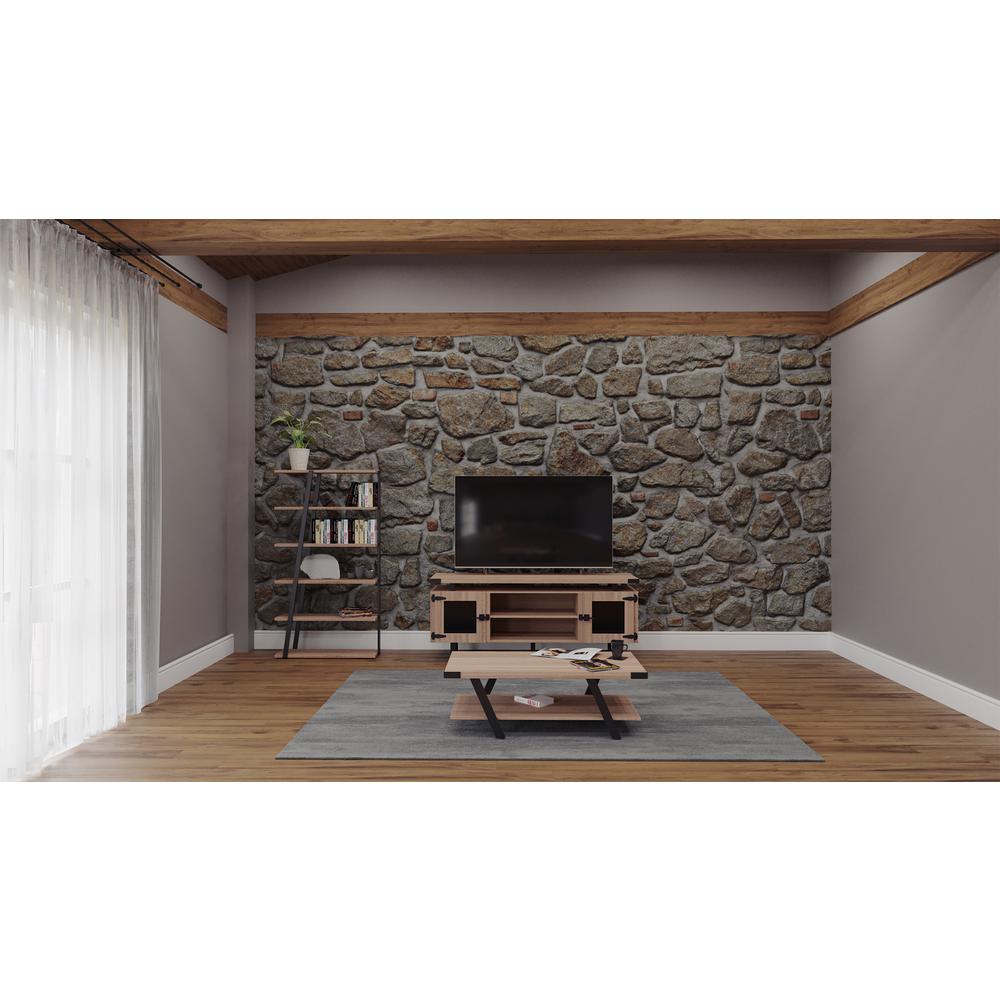 Mirella™ Low Wall Cabinet Glass Doors Sand Dune. Picture 6