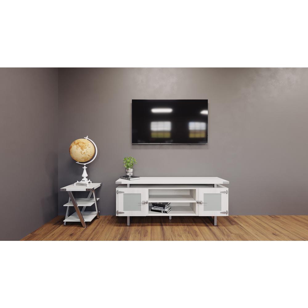 Mirella™ 3 Shelf Bookshelf White Ash. Picture 3