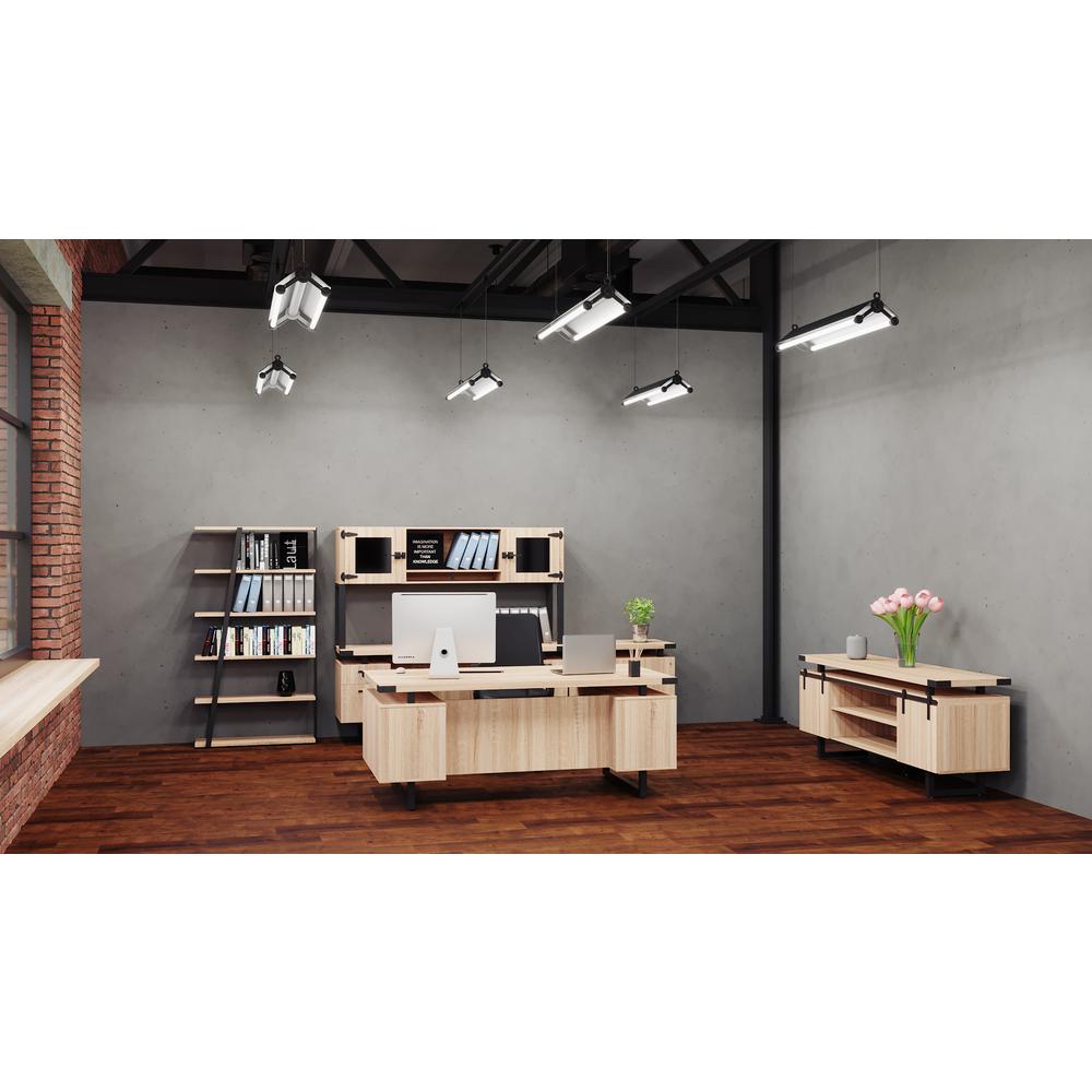 Mirella™ Low Wall Cabinet Wood Doors Sand Dune. Picture 5