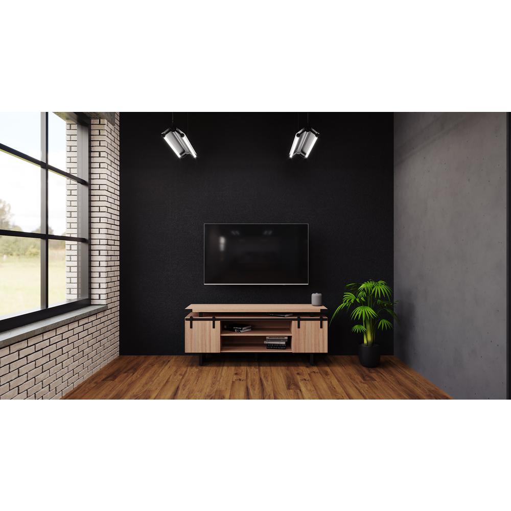 Mirella™ Low Wall Cabinet Wood Doors Sand Dune. Picture 6
