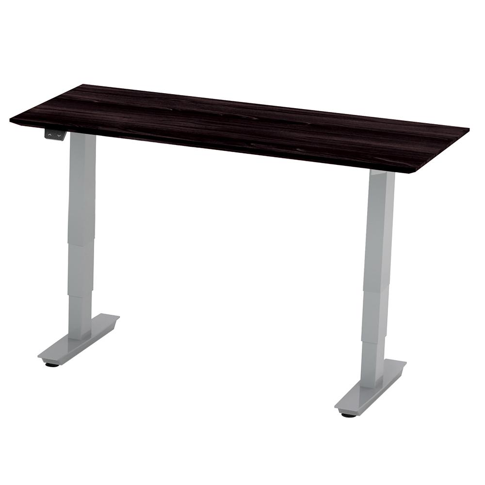 Medina™ 48" Non-Handed Straight Bridge with 3-Stage Height-Adjustable Base - Mocha. Picture 1