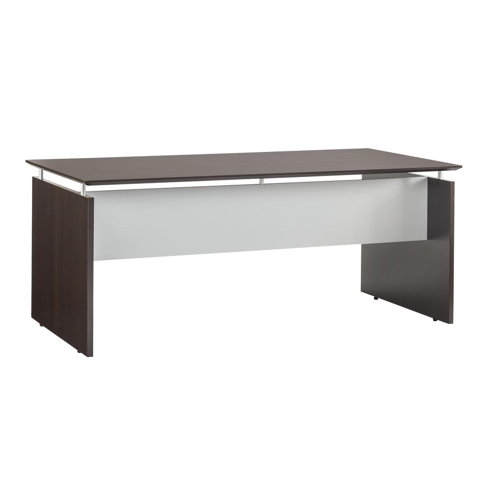 63" Rectangle Straight Desk, Mocha. Picture 4