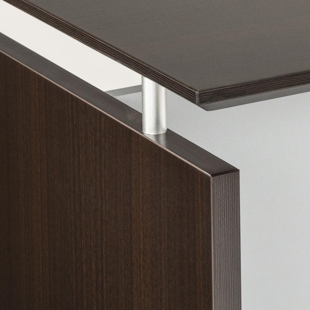 63" Rectangle Straight Desk, Mocha. Picture 2