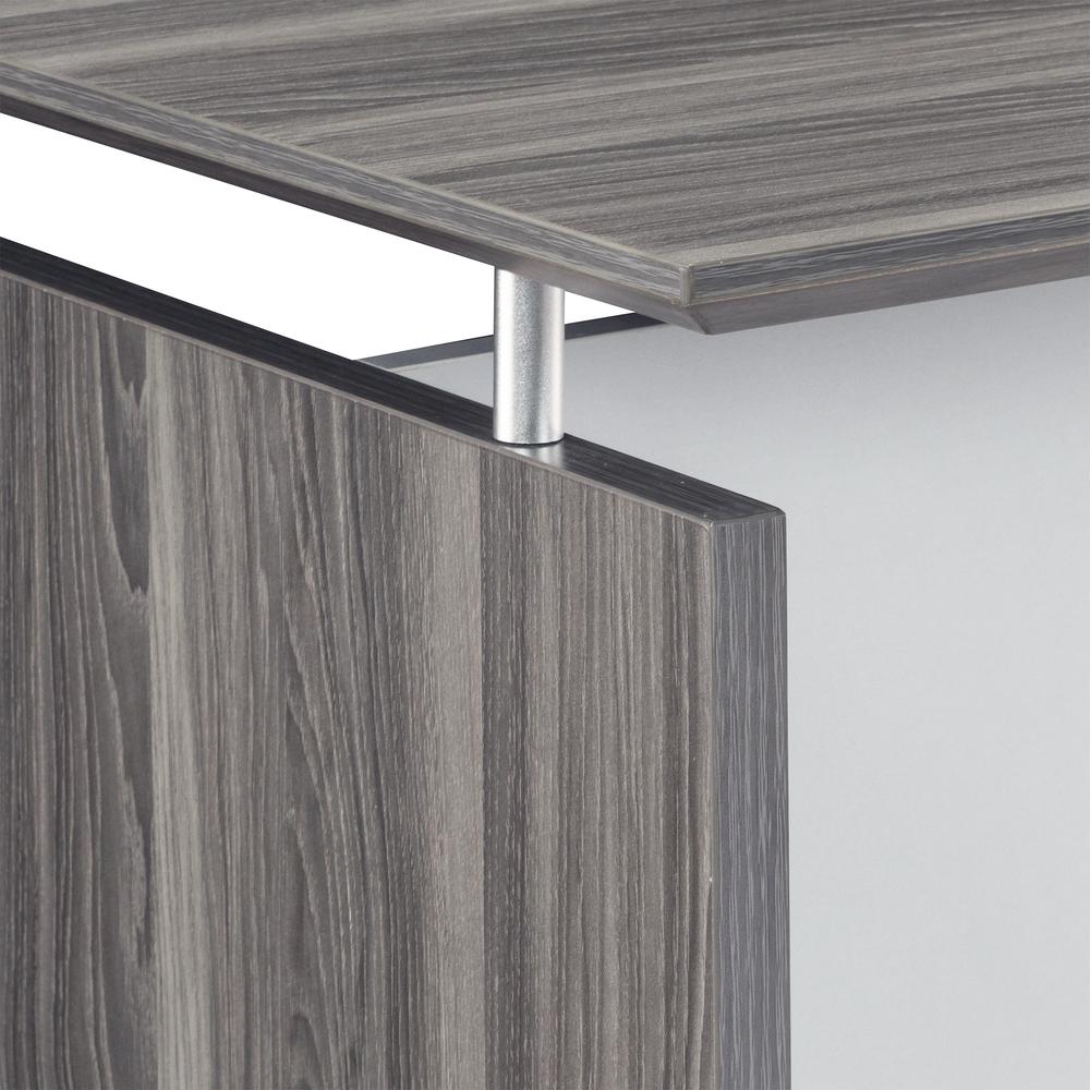 63" Rectangle Straight Desk, Gray Steel. Picture 3