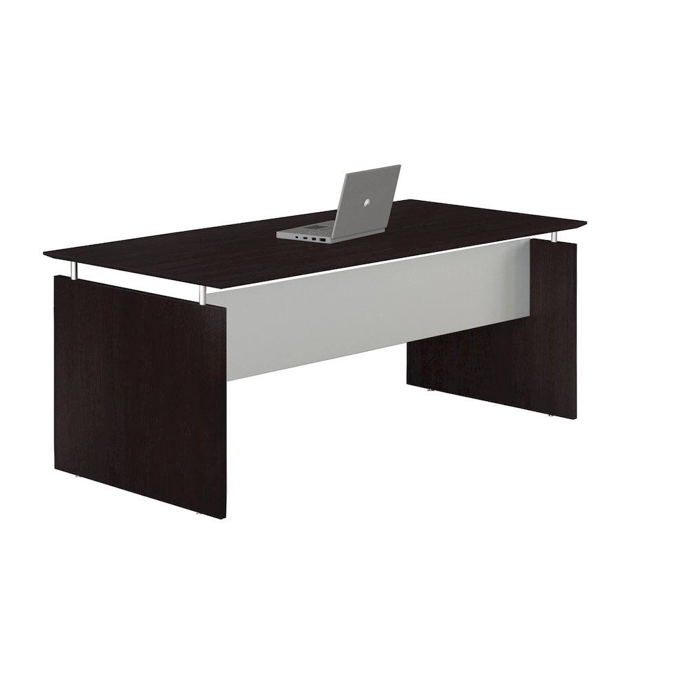 63" Rectangle Straight Desk, Mocha. Picture 1
