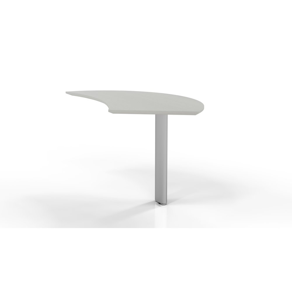 Curved Desk Extension (Right), Textured Sea Salt. Picture 1