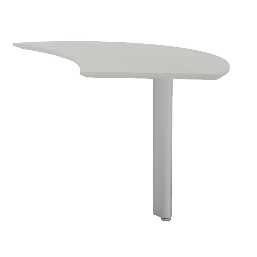 Curved Desk Extension (Right), Textured Sea Salt. Picture 2
