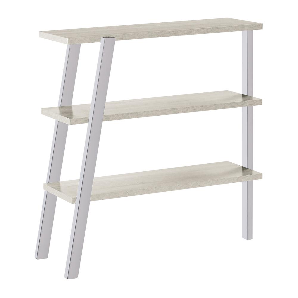 Mirella™ 3 Shelf Bookshelf White Ash. Picture 2