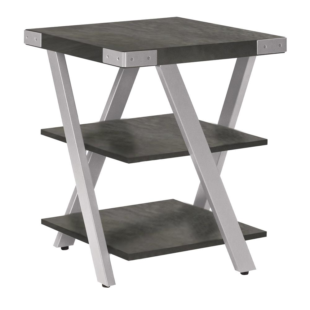 Mirella™ End Table - StoneGray. Picture 1