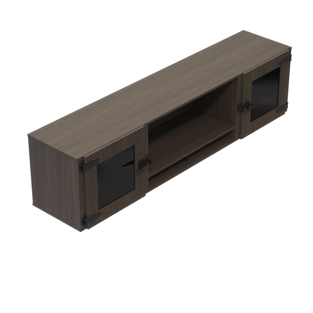 Mirella™ 72” Wall-Mounted Hutch with Glass Doors - SouthernTobacco. Picture 2