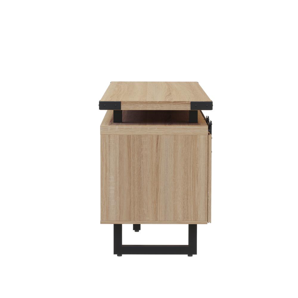 Mirella™ Low Wall Cabinet Wood Doors Sand Dune. Picture 3