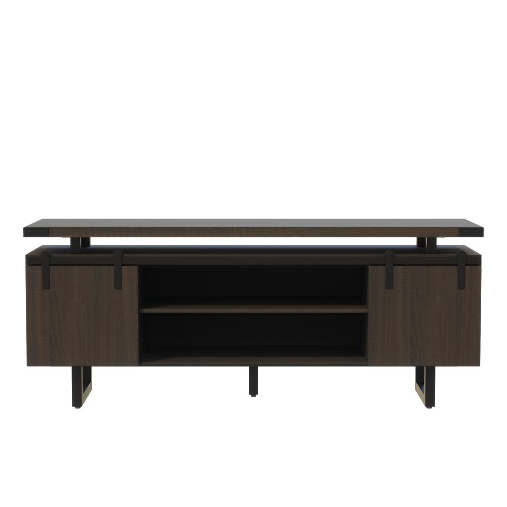 Mirella™ Low Wall Cabinet Wood Doors Southern Tobacco. Picture 1