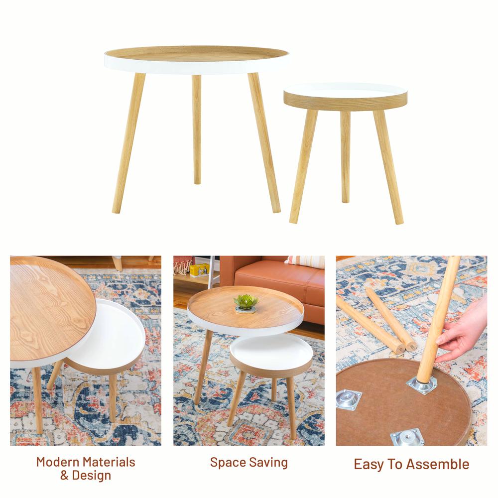 Tucked Round Coffee Table Set. Picture 21