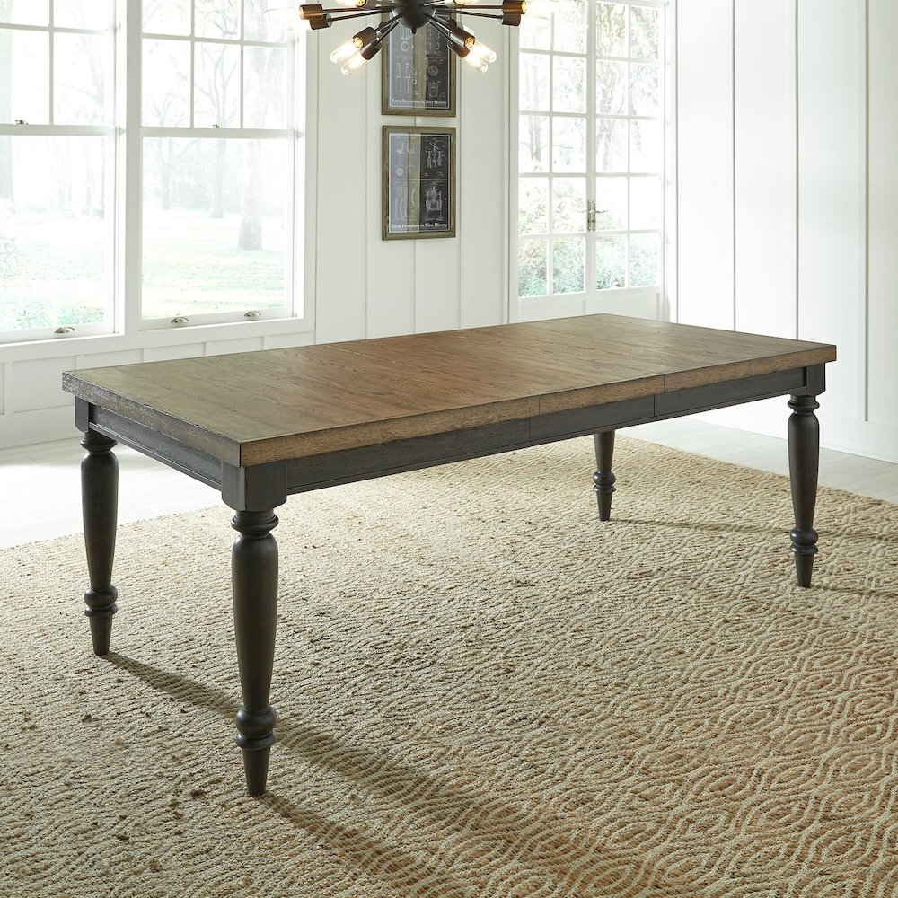 Harvest Home Rectangular Leg Table in Chalkboard. Picture 6