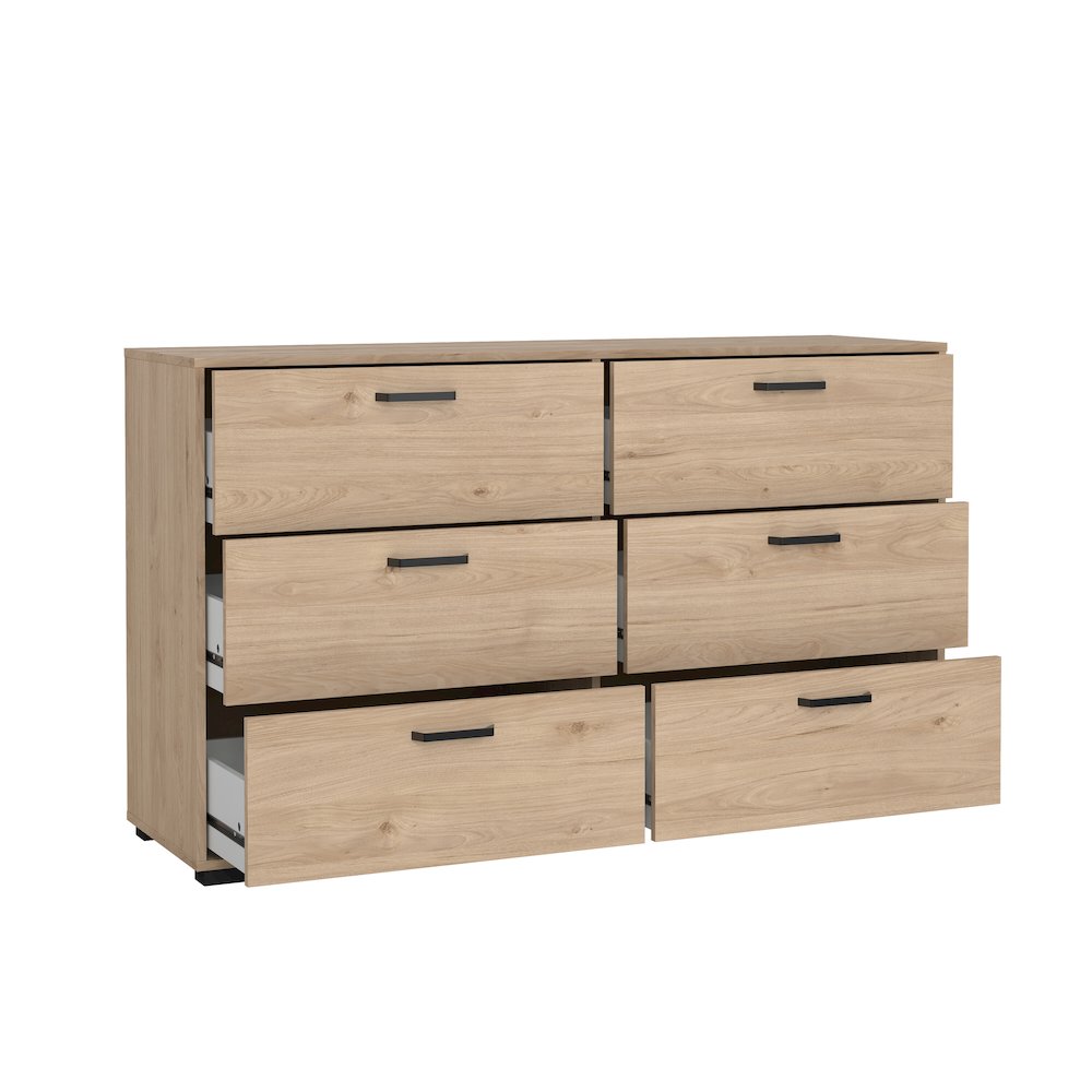 Sofia 6 Drawer Double Dresser, Jackson Hickory. Picture 5