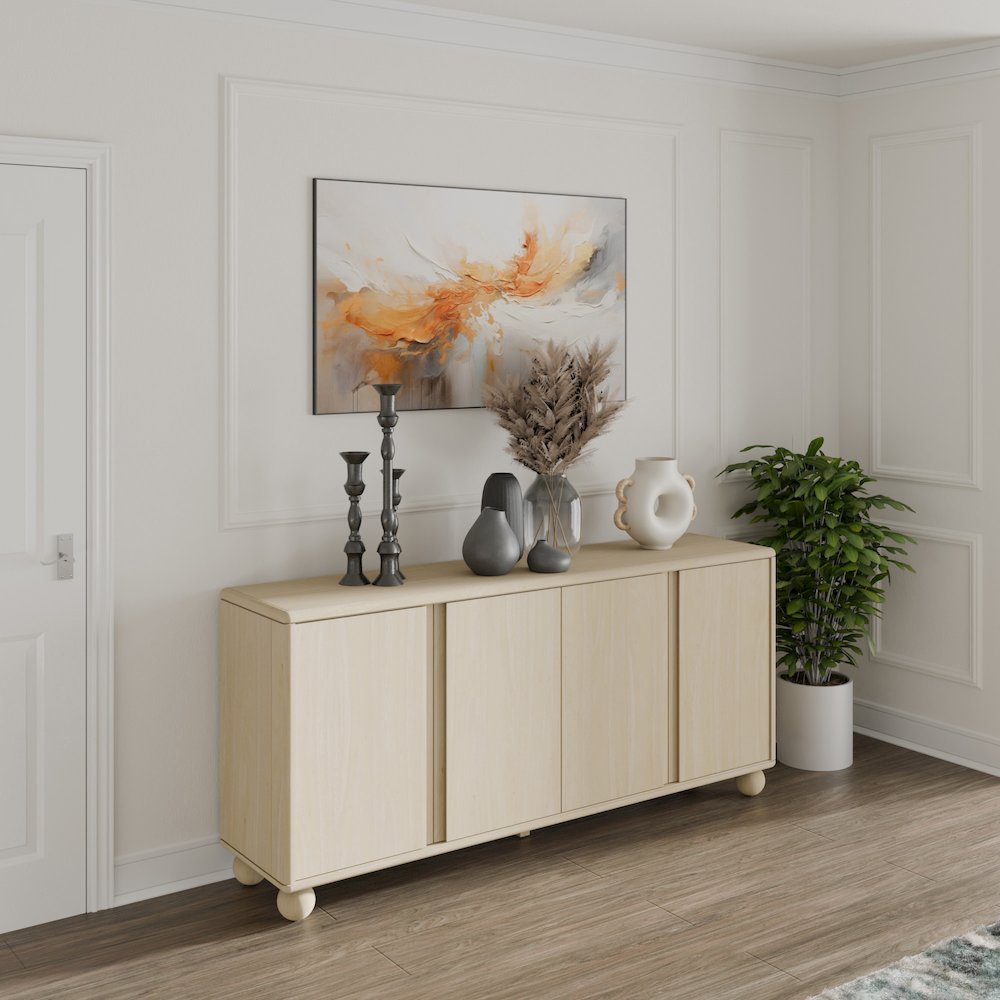 Harlyn 4-Door Buffet - Weathered Sand. Picture 2
