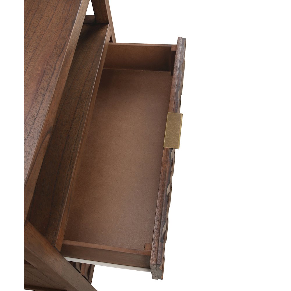 Terrena 2-Drawer Accent Table - Walnut. Picture 9