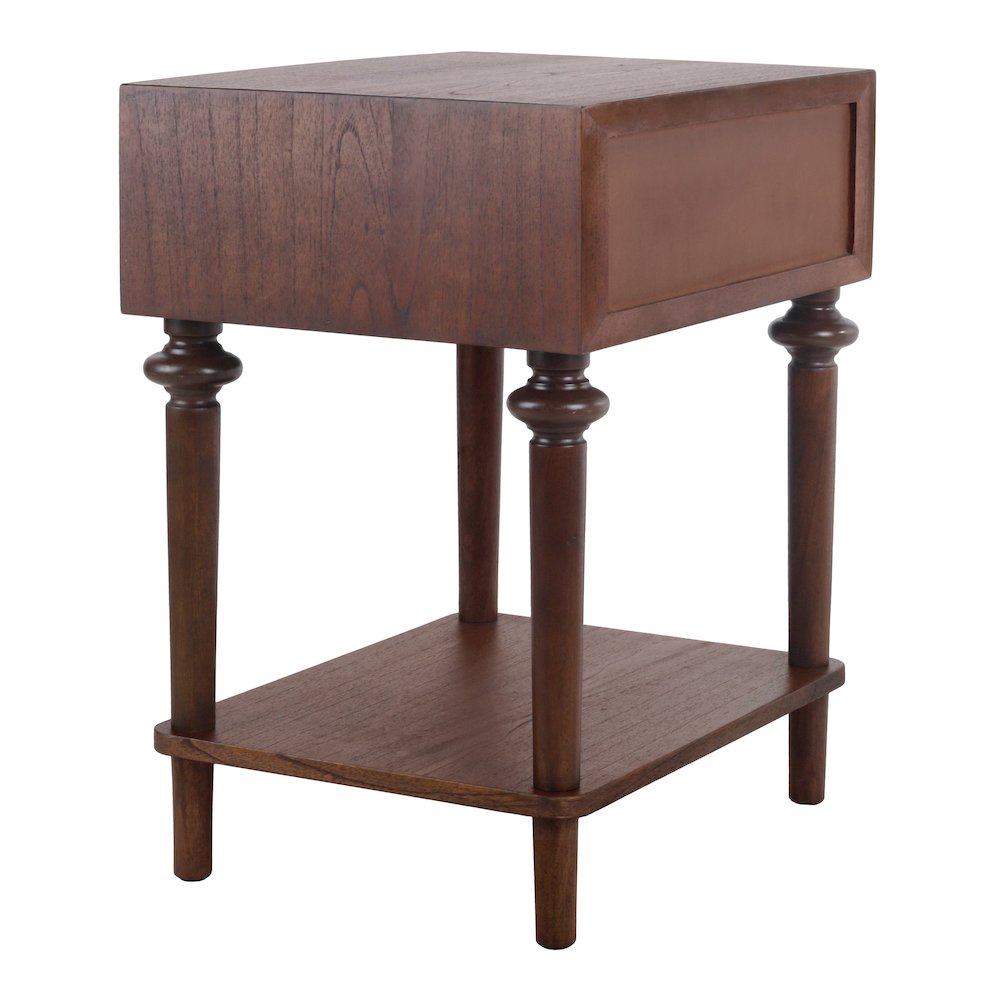 Romilda 1-Drawer Accent Table - Walnut. Picture 6