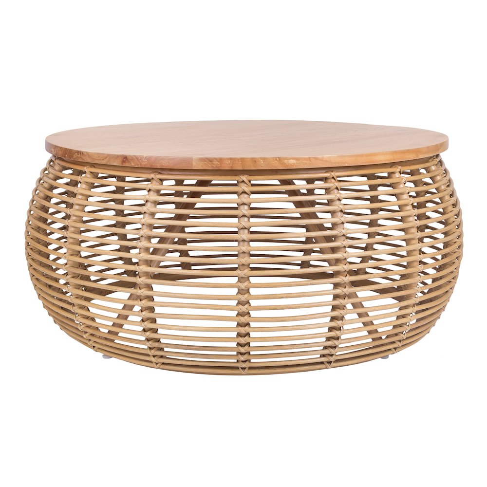Iris Rattan Round Coffee Table. Picture 1