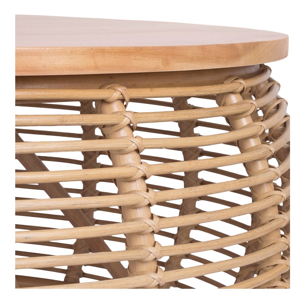 Iris Rattan Round Coffee Table. Picture 3