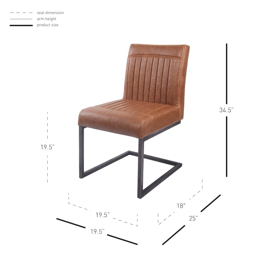 Ronan Faux Leather Dining Side Chair, (Set of 2). Picture 8