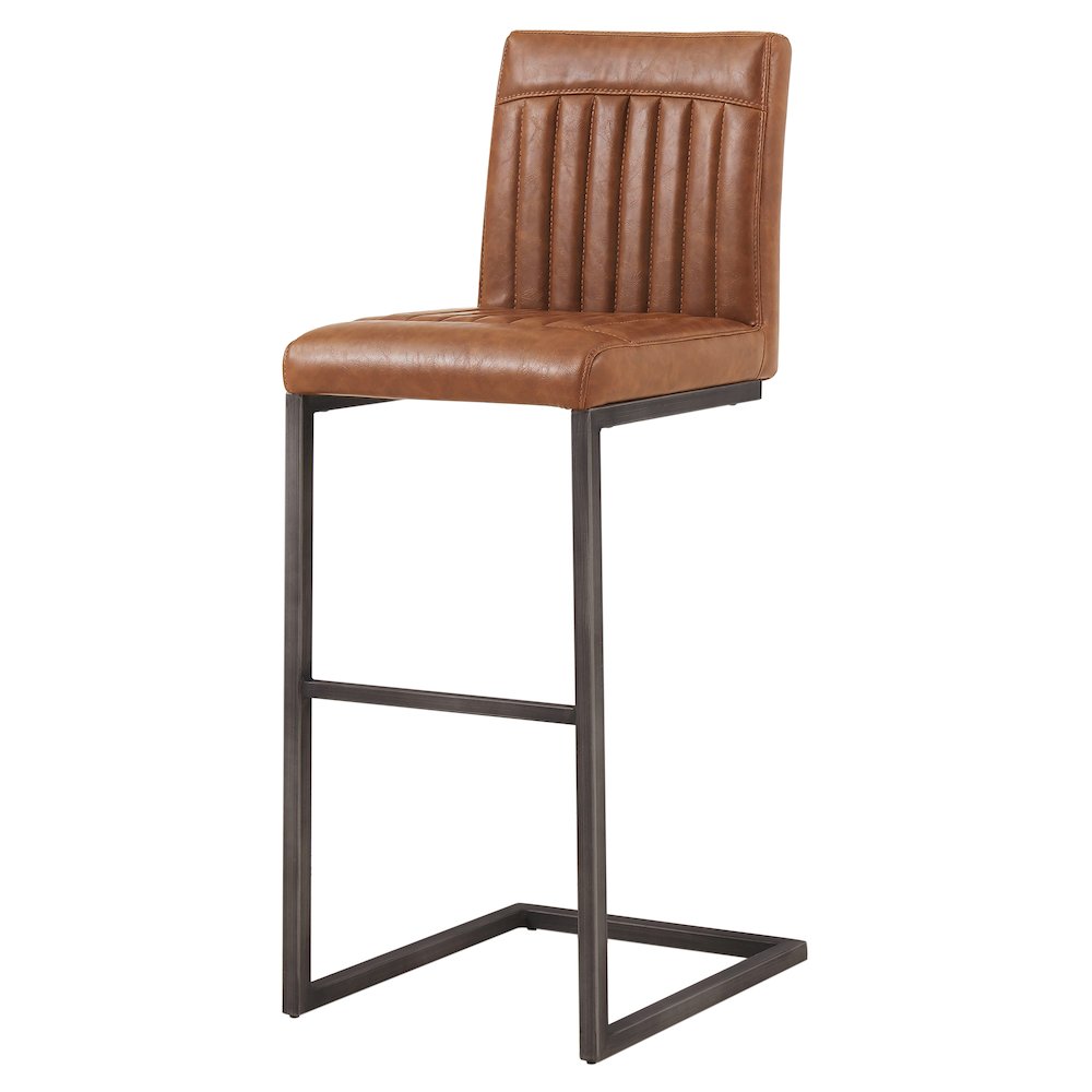 Ronan Faux Leather Bar Stool, (Set of 2). Picture 1